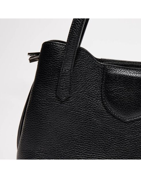 Sac porté épaule en Cuir Rama noir - 29.5x24x13 cm