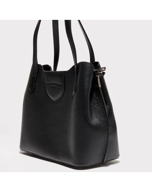 Sac porté épaule en Cuir Rama noir - 29.5x24x13 cm