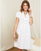 Robe Emilie 100% Lin blanche