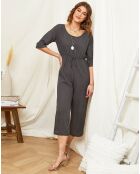 Combinaison 100% Lin Emma anthracite