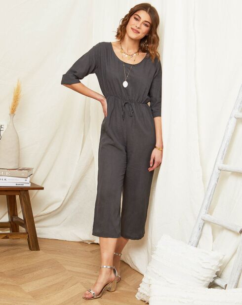 Combinaison 100% Lin Emma anthracite