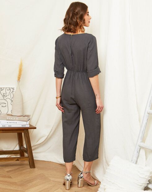 Combinaison 100% Lin Emma anthracite