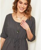 Combinaison 100% Lin Emma anthracite