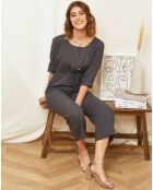 Combinaison 100% Lin Emma anthracite