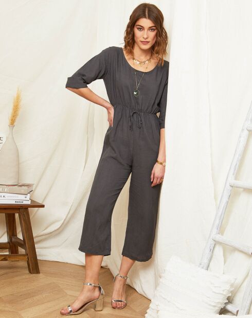 Combinaison 100% Lin Emma anthracite