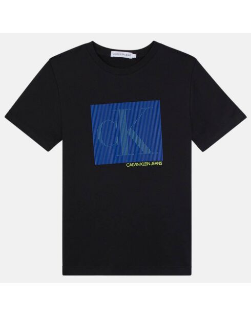 T-Shirt en Coton organique à logo 3D noir