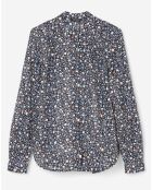 Chemise imprimée floral bleue