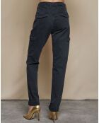 Pantalon Pargot fines rayures charbon