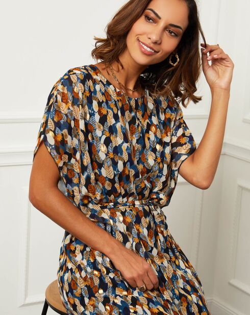 Robe Noémie bleu/multicolore