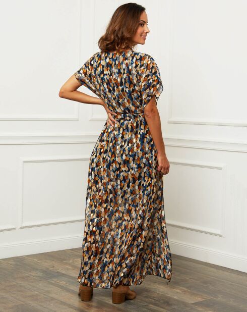 Robe Noémie bleu/multicolore