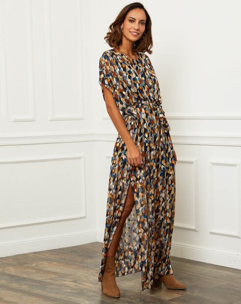 Robe Noémie bleu/multicolore