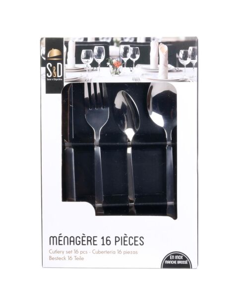 Ménagère grise - 16 pièces