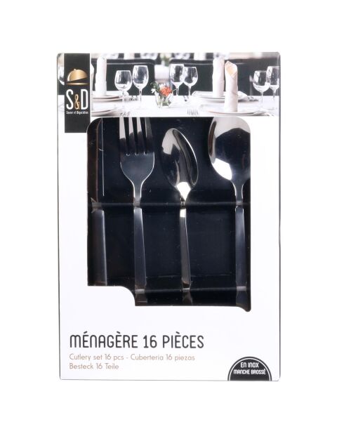 Ménagère grise - 16 pièces