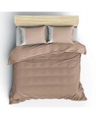 Parure housse de couette Plain vison/crème