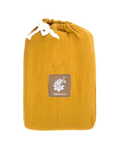 Taie d'oreiller 100% Gaze de Coton Clara safran