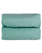 Drap housse 100% Satin de Coton Julia aqua