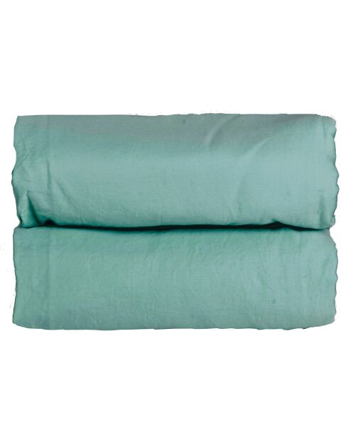 Drap housse 100% Satin de Coton Julia aqua