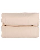 Drap housse 100% Satin de Coton Julia poudre