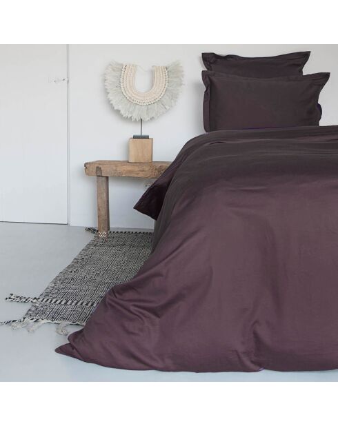 Drap housse 100% Satin de Coton Julia violet