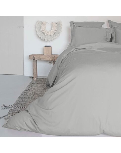 Housse de couette 100% Satin de Coton Julia perle