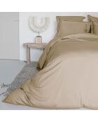 Housse de couette 100% Satin de Coton Julia beige