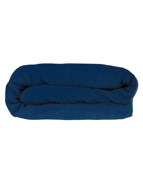 Housse de couette 100% Gaze de Coton Clara bleu nuit