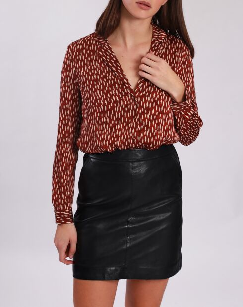 Jupe en Cuir Baja noire