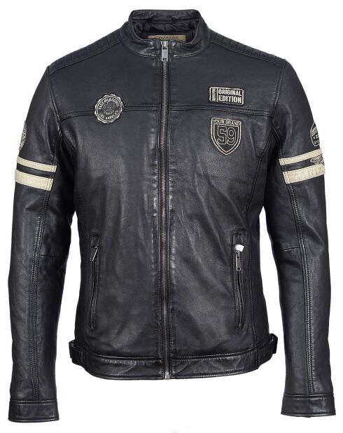 Veste en Cuir Bakary noire