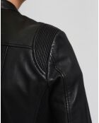 Blouson Biker en Cuir Balsane noir