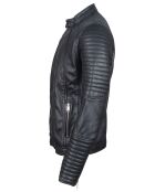 Blouson Biker en Cuir Juda noir
