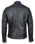 Blouson Biker en Cuir Juda noir