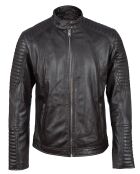 Blouson Biker en Cuir Juda marron