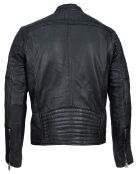 Blouson Biker en Cuir Junior noir