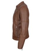 Blouson Biker en Cuir Junior cognac
