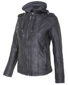 Veste en Cuir Djaya noire