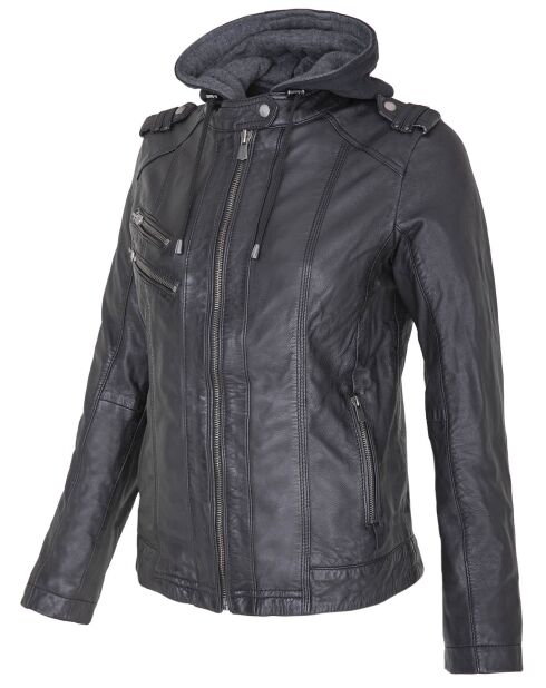 Veste en Cuir Djaya noire