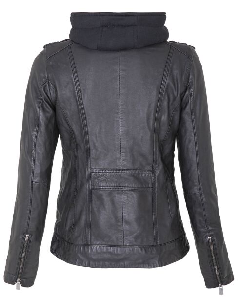 Veste en Cuir Djaya noire
