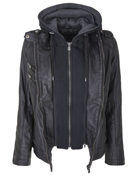 Veste en Cuir Djaya noire