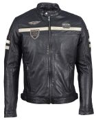 Veste en Cuir Harty noire