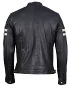 Veste en Cuir Harty noire