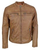 Veste en Cuir Jefferson cognac