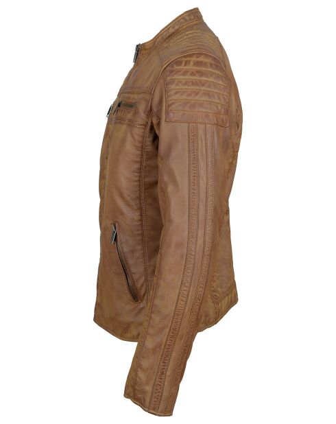 Veste en Cuir Jefferson cognac