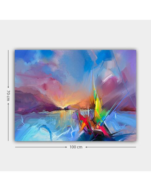 Tableau sur toile décoratif multicolore - 70x100 cm