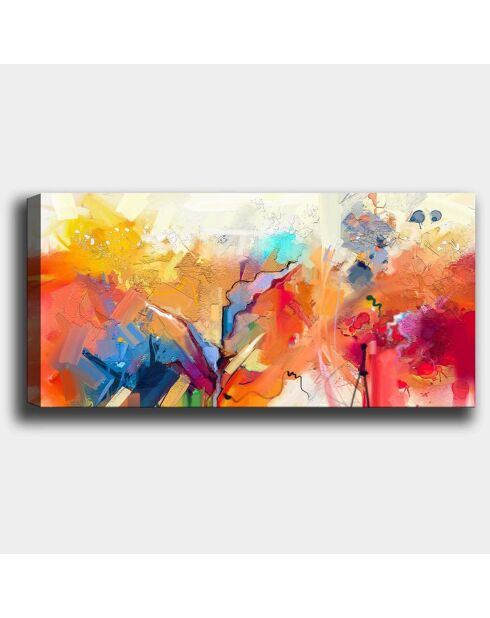 Tableau sur toile décoratif multicolore - 50x120 cm