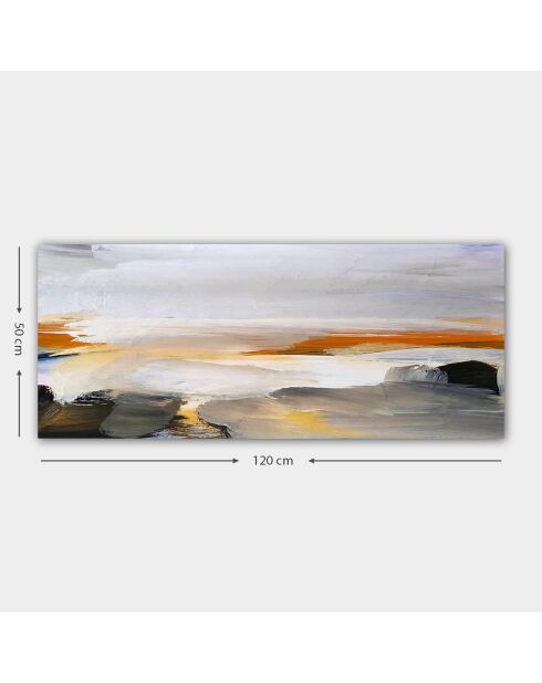 Tableau sur toile décoratif multicolore - 50x120 cm