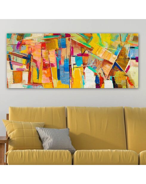 Tableau sur toile décoratif multicolore - 50x120 cm