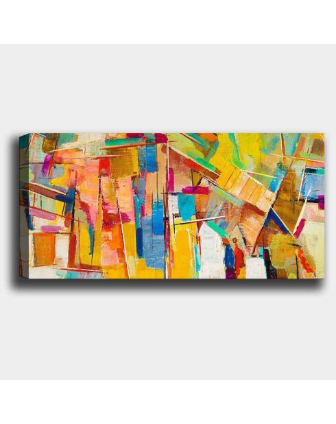 Tableau sur toile décoratif multicolore - 50x120 cm