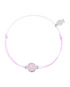 Bracelet Lien en Argent & Quartz rose