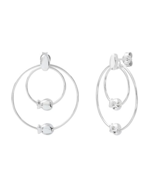 Zilveren oorbellen met vissen