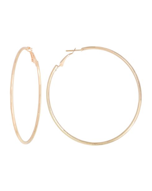 Creolen aus goldfarbenem Messing — 7 cm